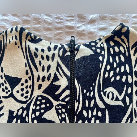 Rare FARM Rio B&W Midnight Leopards Jersey Dress Size Small - Picture 12 of 13